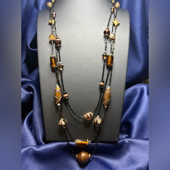 Chico's Jewelry - 🤩CHICO’s Signed Multi-Strand Layered Bead Necklace, 24”